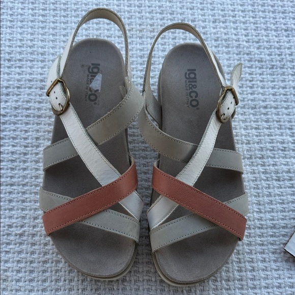 igi&co Shoes - IGI & CO MADE ITALY 39 Women’s Beige and Brown Strappy Sandals